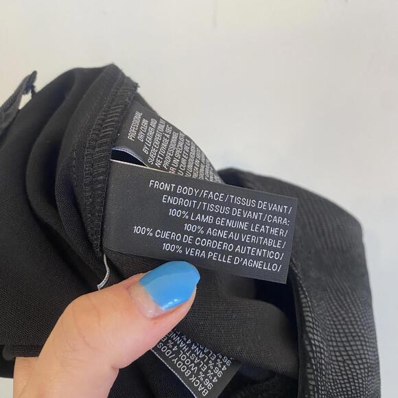 RALPH LAUREN black label lambs leather black trousers sz 8 - Picture 6 of 6